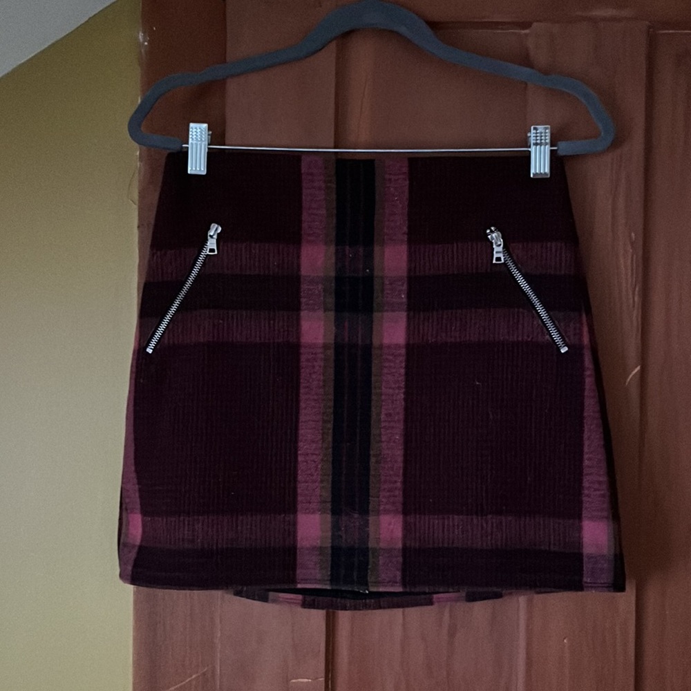 Size 2 Gap Wool Plaid Mini Skirt
